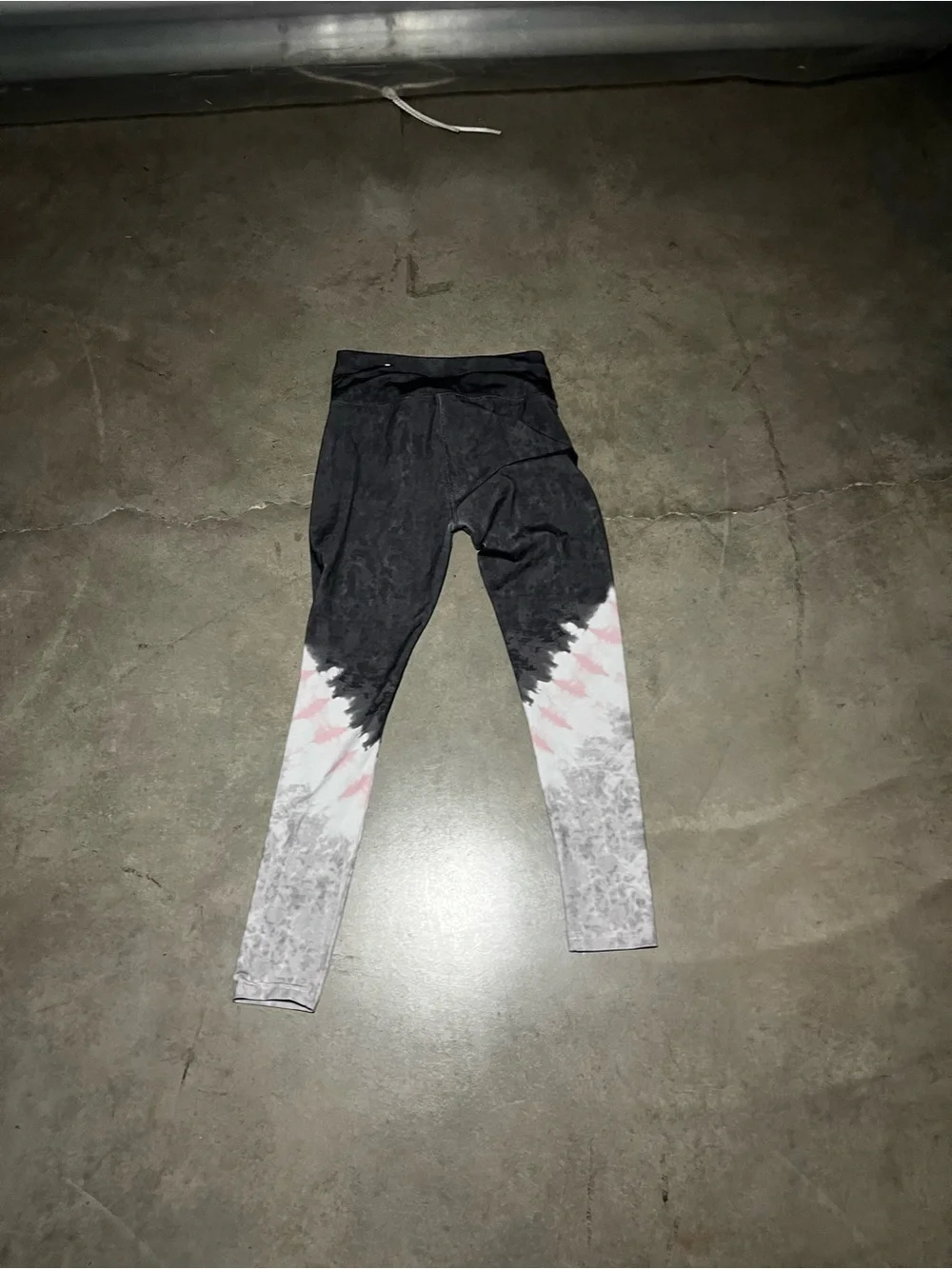 Justice Girls Black, White & Pink Tie-Dye Leggings